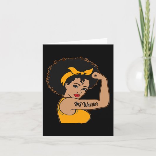 Unzerbrechliche Multiple Sklerose Afro Black Karte (Vorderseite)