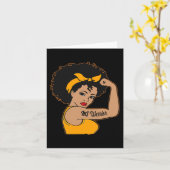 Unzerbrechliche Multiple Sklerose Afro Black Karte (Gelbe Blume)