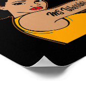 Unzerbrechliche Multiple Sklerose Afro Black Poster (Ecke)