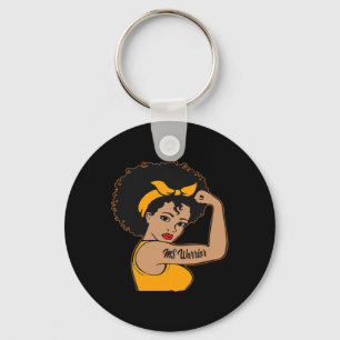 Unzerbrechliche Multiple Sklerose Afro Black Schlüsselanhänger