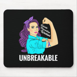 Unzerbrechliche Selbstmordverhütung Warrier Bewuss Mousepad