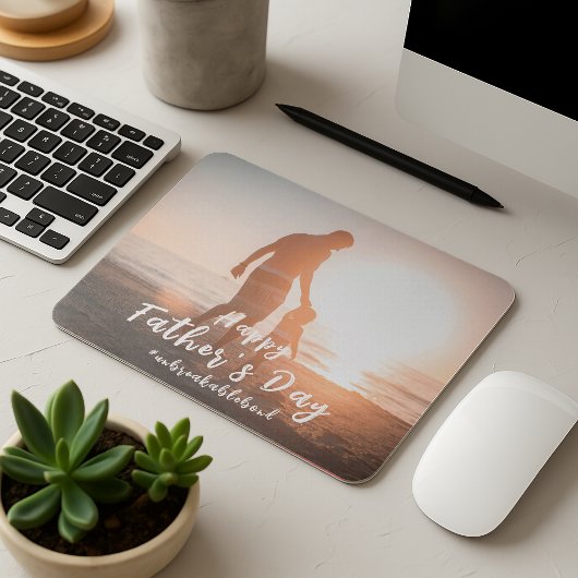 Unzerbrechliche Vater-Sohn-Bindung Vatertagsgesche Mousepad