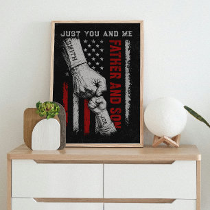 Unzerbrechliche Vater-Sohn-Bindung Vatertagsgesche Poster