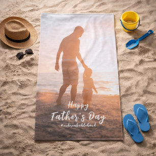 Unzerbrechliche Vater-Sohn-Bindung Vatertagsgesche Strandtuch