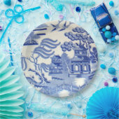 Unzerbrechlicher blauer Weide-Teller 9 Zoll Pappteller (Party)