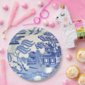 Unzerbrechlicher blauer Weide-Teller 9 Zoll Pappteller (Party)