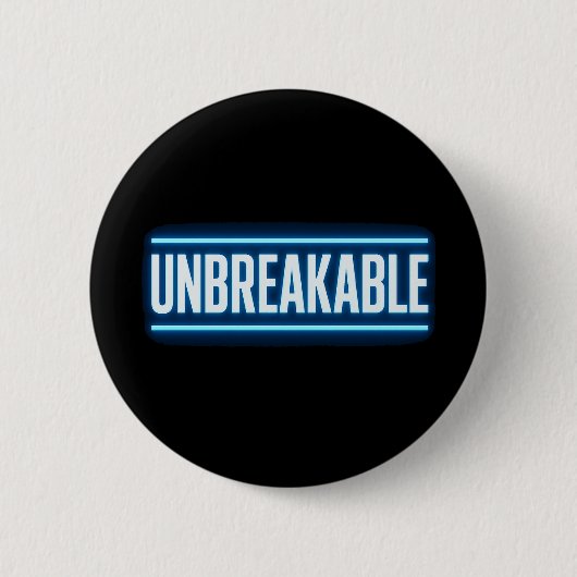 UNZERBRECHLICHER Blaulicht-Typografie-Button Button (Vorderseite)