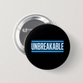 UNZERBRECHLICHER Blaulicht-Typografie-Button Button (Vorne & Hinten)