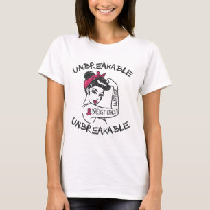 Unzerbrechlicher Rosa Brustkrebs Krieger Überleben T-Shirt