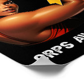 Unzerbrechliches Afro Girl Crps-Bewusstsein Poster (Ecke)