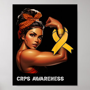 Unzerbrechliches Afro-Mädchen CRPS-Bewusstsein  Poster