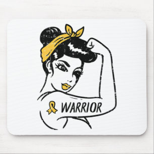 Unzerbrechliches Frauen-Krieger-Kinderkrebsband Mousepad