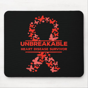 Unzerbrechliches Herzkrankheits-Überlebender-Bewus Mousepad