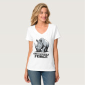 Unzerbrechliches Rhino: Stärke und Power entleert T-Shirt (Vorderseite Vollansicht)