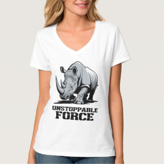 Unzerbrechliches Rhino: Stärke und Power entleert T-Shirt