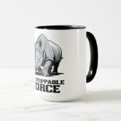 Unzerbrechliches Rhino: Stärke und Power entleert Tasse (VorderseiteRechts)