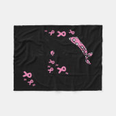Unzerbrechliches rosa Ribbon Brustkrebs-Bewusstsei Fleecedecke (Vorderseite (Horizontal))