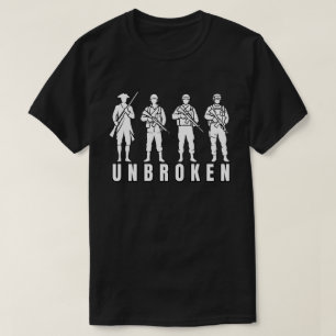 Unzerbrochene amerikanische Soldaten-Silhouette  T-Shirt