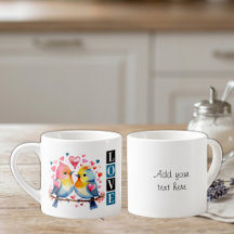 Unzertrennliche mit individuellem Text blau
