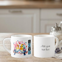 Unzertrennliche mit individuellem Text blau Espressotasse