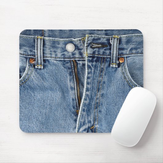 Unzipped Blue Jeans Mousepad (Mit Mouse)