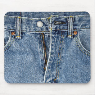 Unzipped Blue Jeans Mousepad