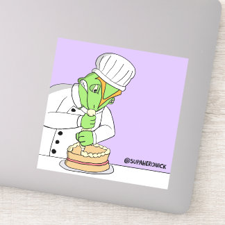 Unzufriedener Pierre Cartoon-Bäcker-Aufkleber Aufkleber