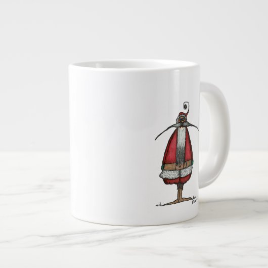 Unzufriedener Santa Jumbo-Tasse (Vorderseite Rechts)