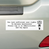Unzulängliche Benutzer-Rechte, Gaspedal Autoaufkleber (Auf Auto)
