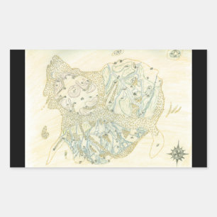 Unzulässige Karte von Trino Rechteckiger Aufkleber