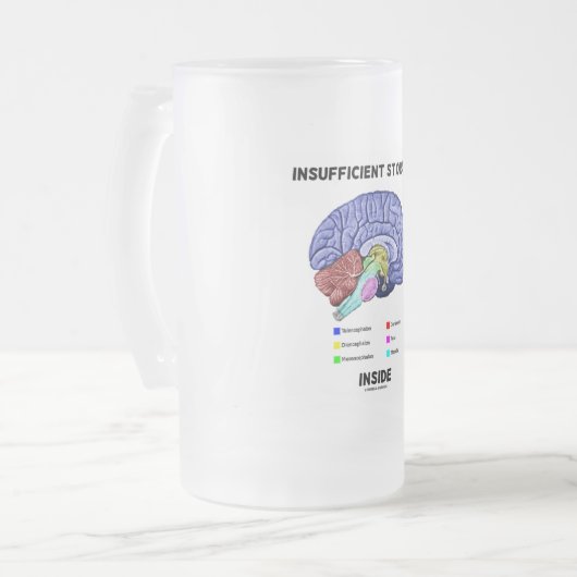 Unzureichender Speicher im Innern (Gehirnanatomie- Mattglas Bierglas (Vorderseite Links)