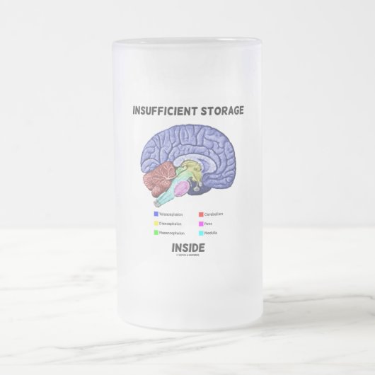 Unzureichender Speicher im Innern (Gehirnanatomie- Mattglas Bierglas (Mittel)