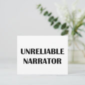 Unzuverlässige Erzählerin Postkarte (Stehend Vorderseite)