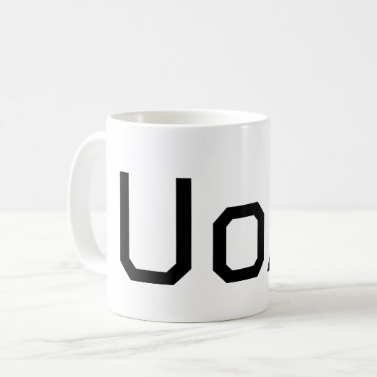 UoA UNIVERSITY Kaffeetasse (Vorderseite Links)