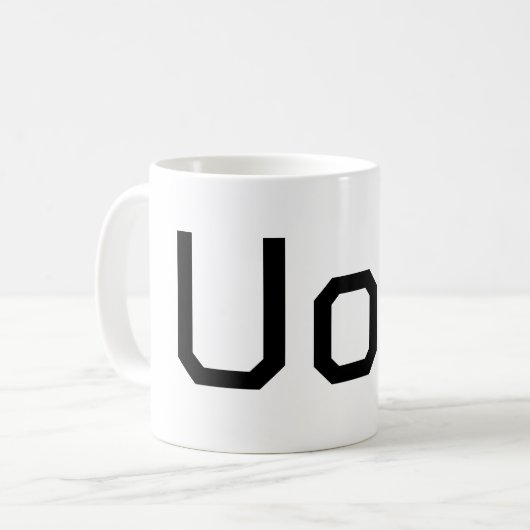 UoB Kaffeetasse (Vorderseite Links)
