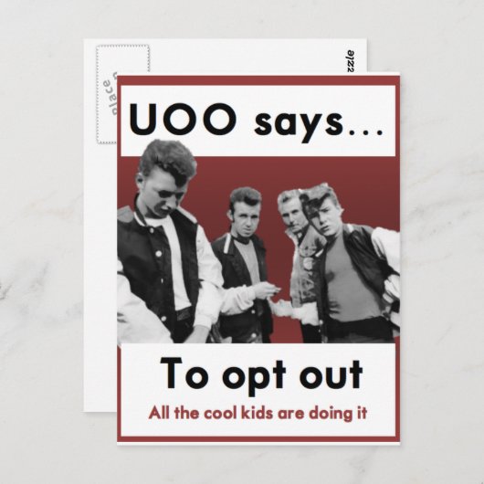 UOO Offizielle Postkarte 8 (Vorne/Hinten)