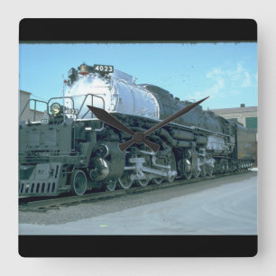 UP 4-8-8-4 "Big Boy" #4023_Trains Quadratische Wanduhr