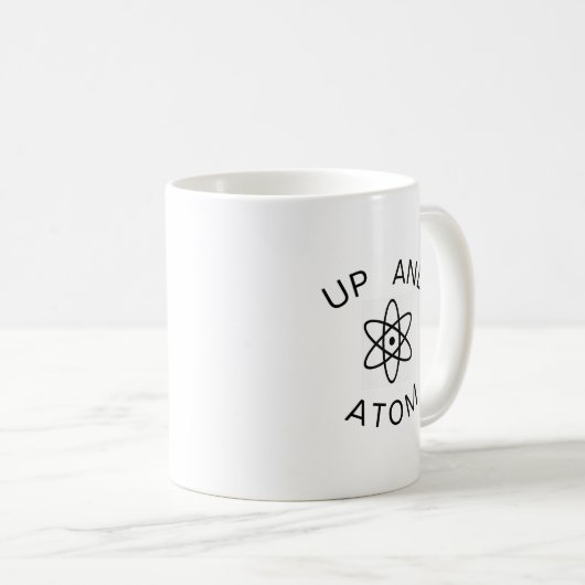 Up and Atom Funny Joke STEM Science Chemie Kaffeetasse (VorderseiteRechts)