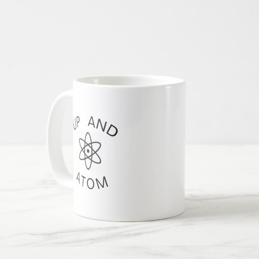 Up and Atom Funny Joke STEM Science Chemie Kaffeetasse (Vorderseite Links)