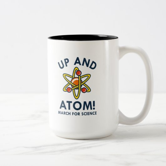 Up And Atom! Zweifarbige Tasse (Rechts)