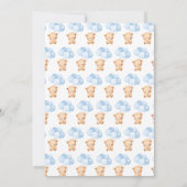 Up and Away Blue Balloon Babydusche Einladung (Rückseite)