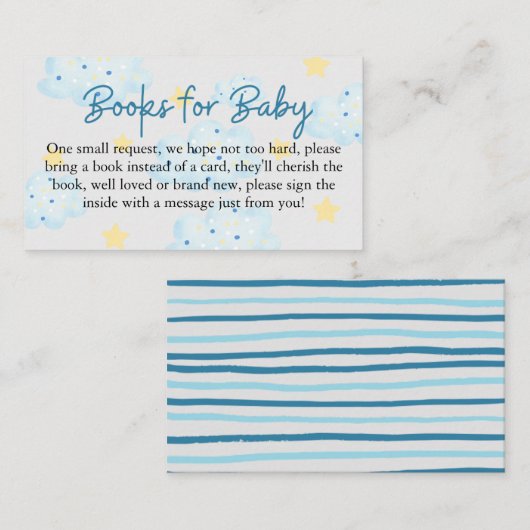 Up and Away Clouds and Stars Books for Baby Begleitkarte (Vorne/Hinten)