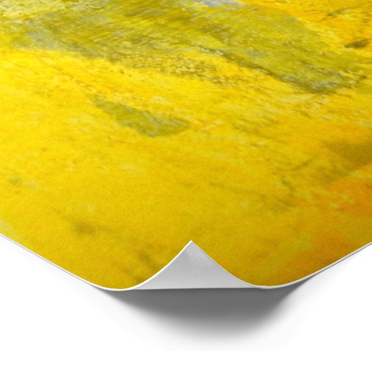 "Up and Down" Graue und gelbe Abstrakte Art Poster (Ecke)