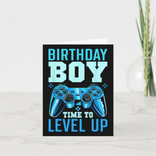 Up Birthday Boy Matching Gamer Party - Clic Fit1 Karte