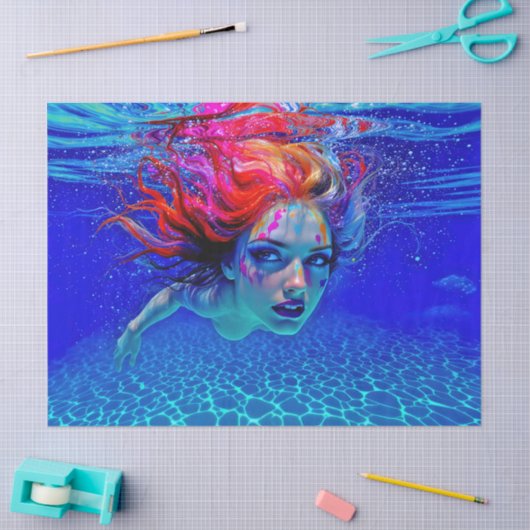 “Up Close and Personal” - A Chromatic Portrait Seidenpapier (Basteln)