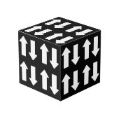 Up Down Wood Cube Decor Würfel (Vorderseite Schrägansicht)