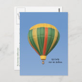 Up Early Hot Air Ballon Postkarte (Vorne/Hinten)
