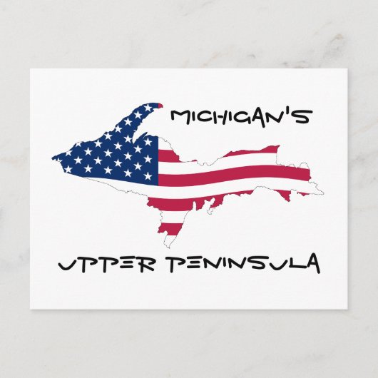 UP_Flag_of_the_United_Staaten_Wave, Michigan's, .. Postkarte (Vorderseite)