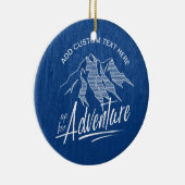 Up for Adventure Mountains White ID358 Keramik Ornament (Rechts)