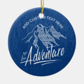 Up for Adventure Mountains White ID358 Keramik Ornament (Vorne)